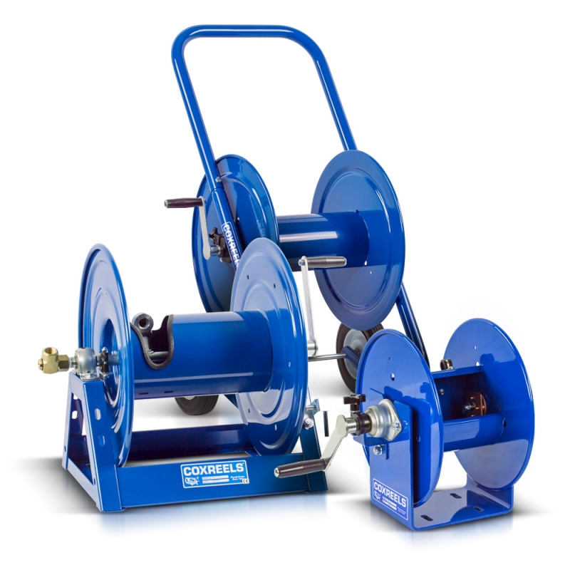 Coxreels Combo Air and Electric Hose Reel — With Quad Outlet Attachment and  674255726383