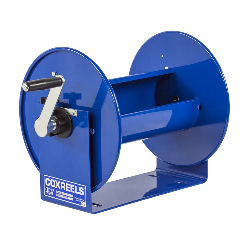 COXREELS SLP-5100 .75 x 100' Heavy Duty High Capacity Air Compressor Hose  Reel with Spring Rewind and Hose