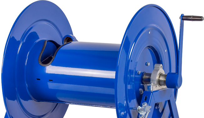 Coxreels 1185 Series Hand Crank Booster Hose Reel - Reel Only - 1 1/4 in. x  125 ft., 1 1/2 in. x 100 ft. - John M. Ellsworth Co. Inc.
