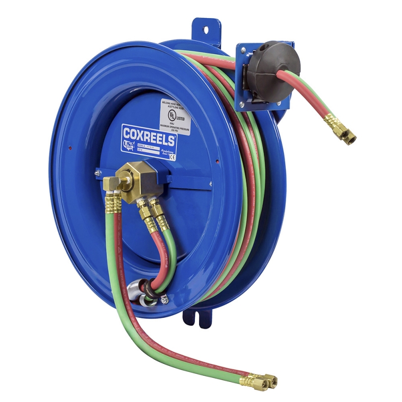 Coxreels SGW Series Oxygen Acetylene Spring Driven Hose Reels with Hoses